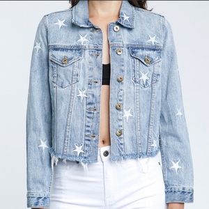 Star Embroidered Jean Jacket!!
